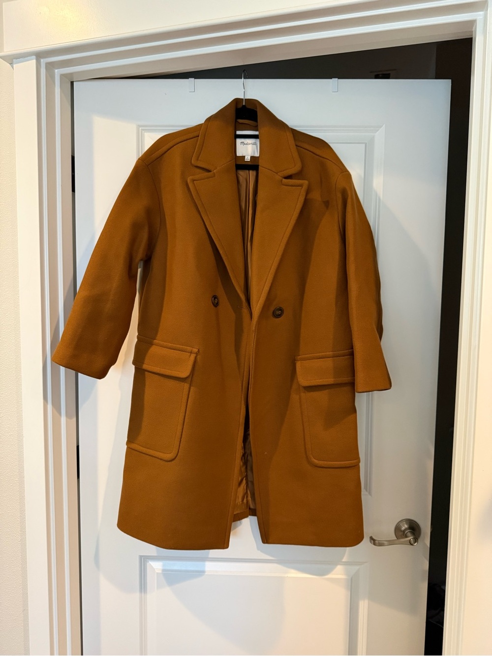 Madewell Averdon Coat in Camel Brown